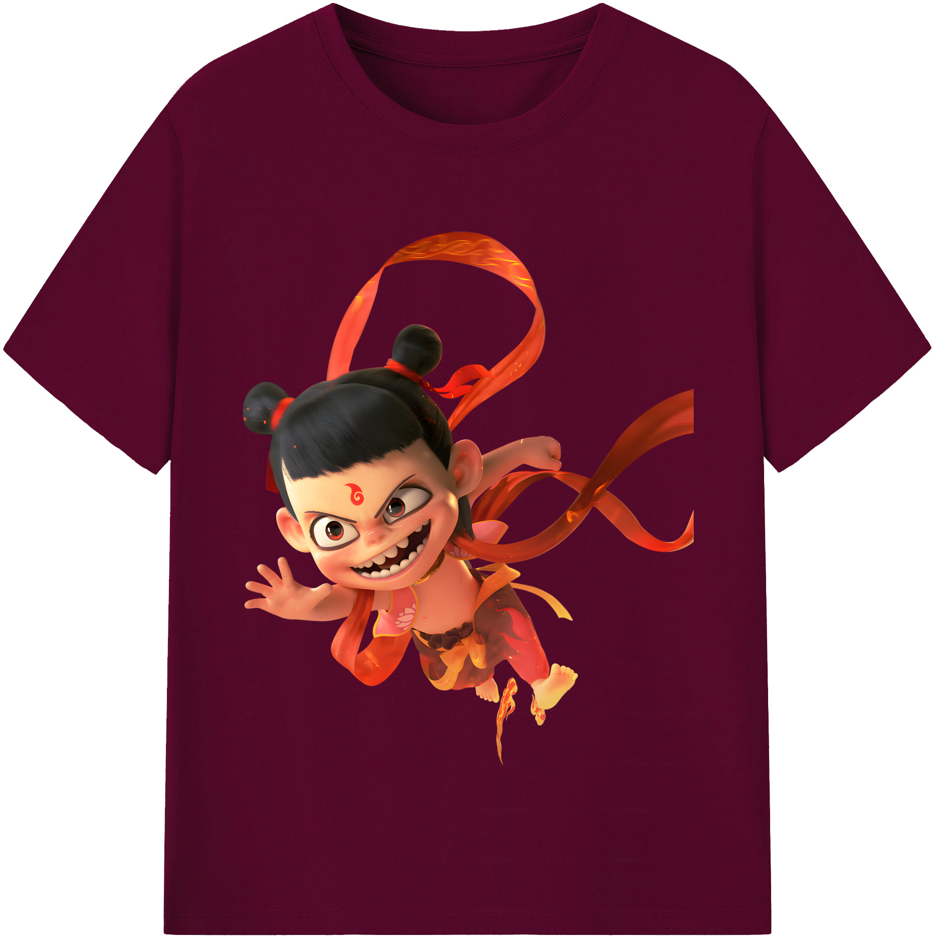（画像用） Ne Zha 2 ナタ 魔童の大暴れ レディースカジュアルプリントTシャツ（綿100％）